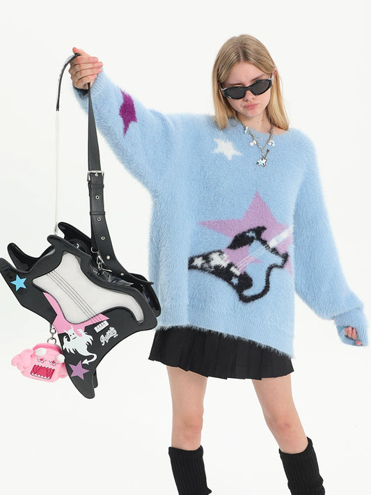 [Xuanhao, Wang Yiheng, Yue Yue, Yang Tairui with the same paragraph] LBPC Beam Mix Kimchi Guitar One Shoulder Crossbody Pain Bag