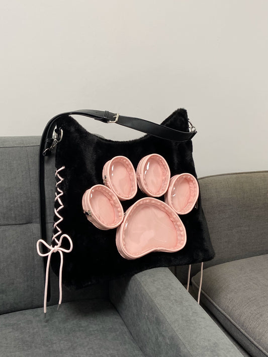 Kawaii Ita Paw Shoulder Bag & Backpack