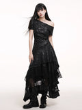 Ghost Girl Irregular Slanted Shoulder Dress