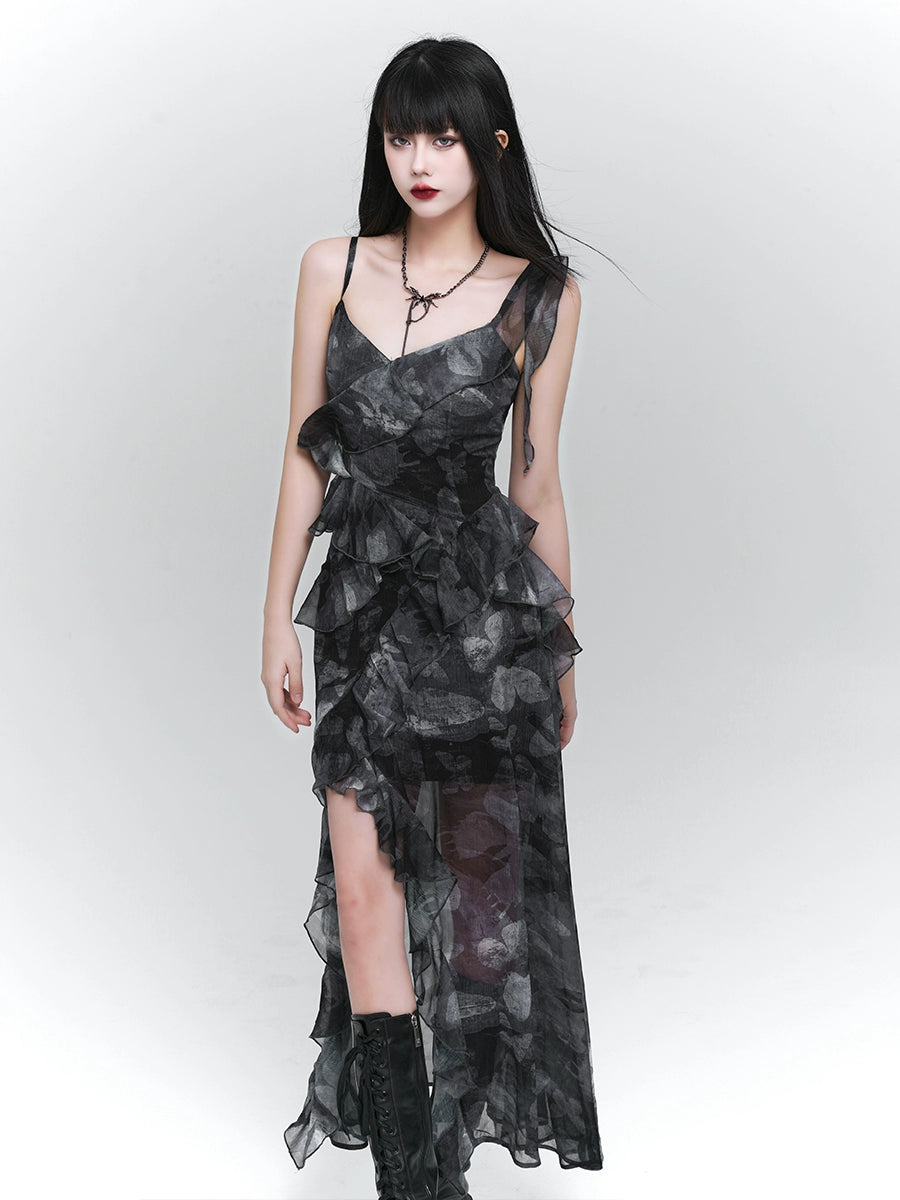 Purple Irregular Dress Festival Long Skirt