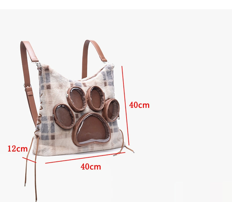 Kawaii Ita Paw Shoulder Bag & Backpack