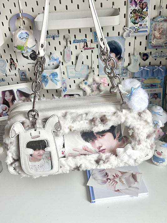 Kawaii Plush Crossbody Pin Display Bag Dog Ita-Bag