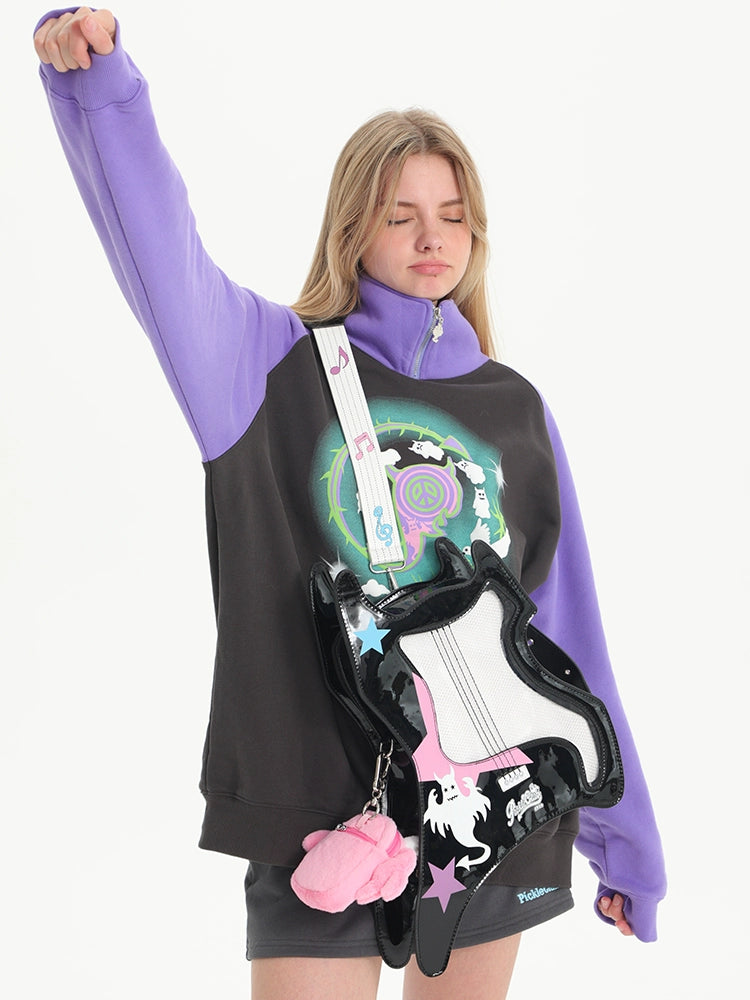 [Xuanhao, Wang Yiheng, Yue Yue, Yang Tairui with the same paragraph] LBPC Beam Mix Kimchi Guitar One Shoulder Crossbody Pain Bag