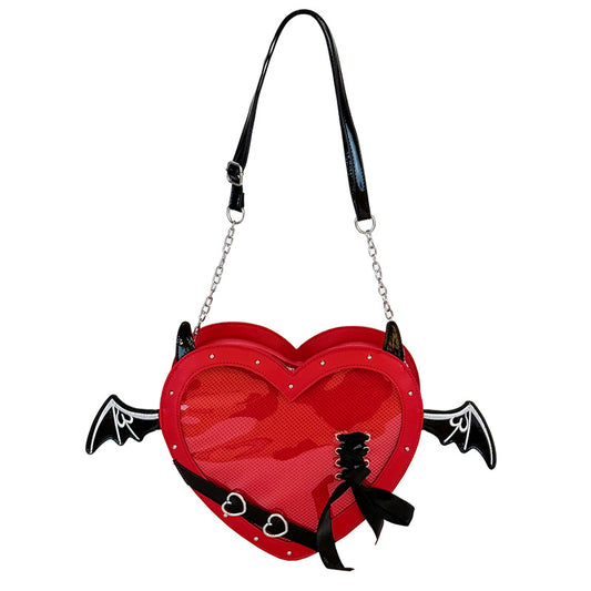 Bat Heart Ita Crossbody Bag