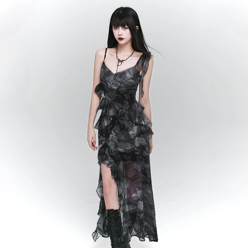 Purple Irregular Dress Festival Long Skirt