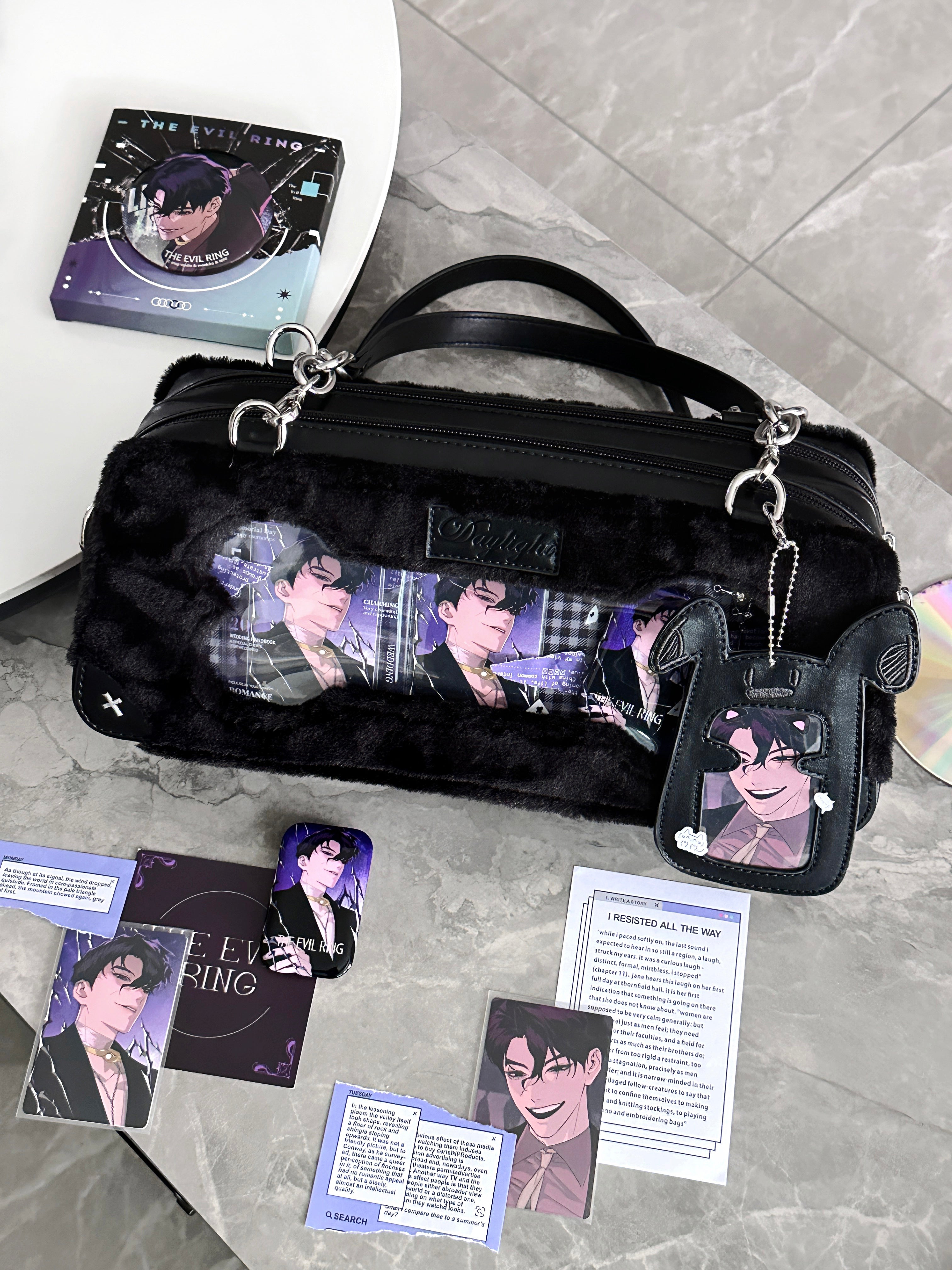 Kawaii Plush Crossbody Pin Display Bag Dog Ita-Bag