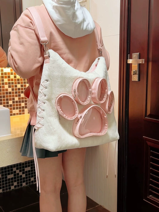 Kawaii Ita Paw Shoulder Bag & Backpack